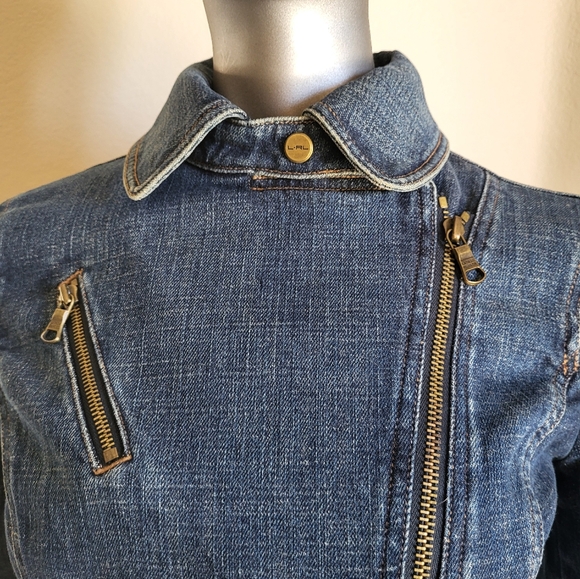 382. Ralph Lauren Long Denim Jean Coat - Size 6 - Picture 4 of 9